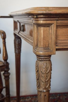 Vintage Games Table with Matching Bergere Chairs, Set of 5-AOI-1436689