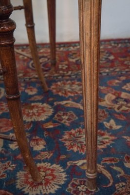 Vintage Games Table with Matching Bergere Chairs, Set of 5-AOI-1436689