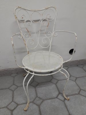 Vintage Garden Chairs in Iron, 1950s, Set of 4-AKA-1344204