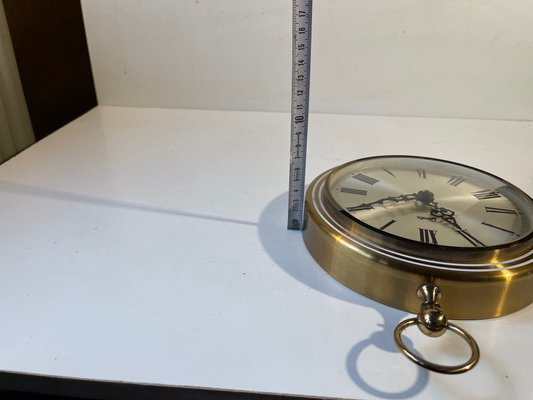 Vintage Genfa Wall Clock in Brass-LCR-1179497