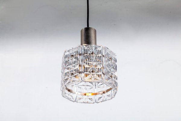 Vintage Geometric Crystal Prism Pendant Lamps from Kinkeldey, 1960s, Set of 2-QVY-738785