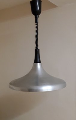 Vintage German Adjustable Ceiling Lamp in Shaped & Black Plastic from Erco, 1970s-HOI-1407346