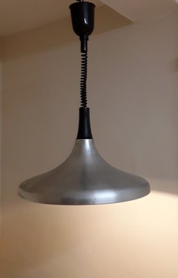 Vintage German Adjustable Ceiling Lamp in Shaped & Black Plastic from Erco, 1970s-HOI-1407346