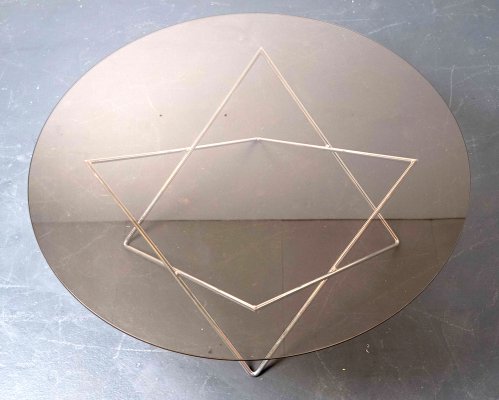 Vintage German Architect Coffee Table With Star Base, 1970s-CIP-1259427