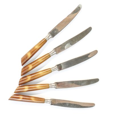 Vintage German Bakelite Knives, 1950s, Set of 5-BKO-1799009