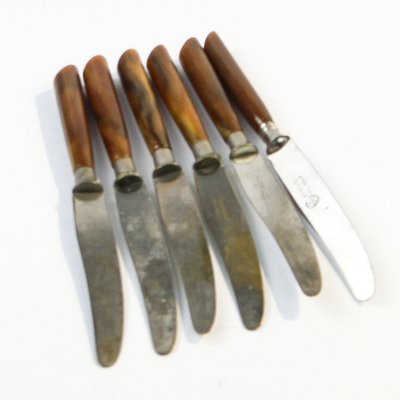 Vintage German Bakelite Knives, 1950s, Set of 6-BKO-1799010