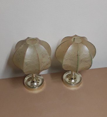 Vintage German Bedside Lamps from Elche, 1970s, Set of 2-HOI-1451535