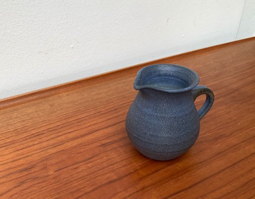 Vintage German Blue Ceramic Jug, 1970s-UAH-1377556