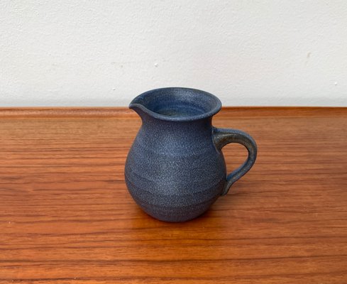 Vintage German Blue Ceramic Jug, 1970s-UAH-1377556