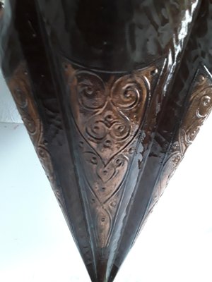 Vintage German Bronze, Brass and Copper Umbrella Stand, 1960s-HOI-665956