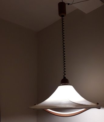 Vintage German Ceiling Lamp in Pine, 1980s-HOI-1794535