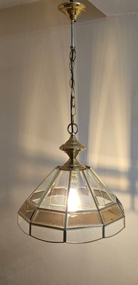 Vintage German Ceiling Lamp with Glazed Brass Frame from Imro-Leuchten, 1990s-HOI-2016530