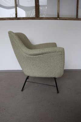 Vintage German Cocktail Chair in Green Boucle, 1950-FUP-1343632