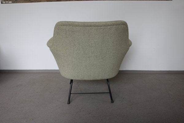 Vintage German Cocktail Chair in Green Boucle, 1950-FUP-1343632