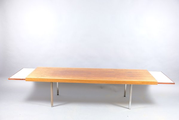 Vintage German Coffee Table With Extendable White Ceramic Blades, 1960s-CIP-792100