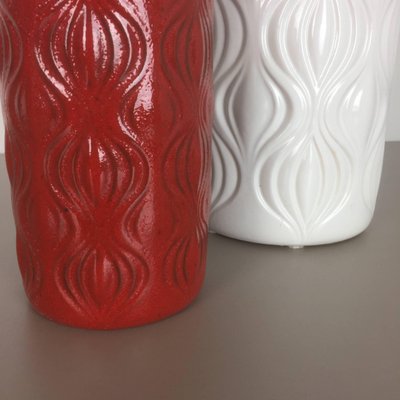 Vintage German Fat Lava Onion Vases by Scheurich, Set of 2-QZ-1077046