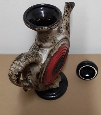 Vintage German Fat Lava Style Ceramic Vase from Dümler & Breiden, 1970s-HOI-1445059