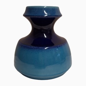 Vintage German Flower Vase with Shades of Blue in Ceramic by Steuler, 1970s-HOI-2040246