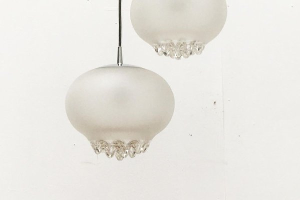 Vintage German Glass AH Pendant Lamps from Peill & Putzler, Set of 2-UAH-853641