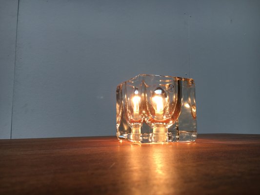 Vintage German Glass TA 14 Cube Table Lamp from Peill & Putzler, 1970s-UAH-1314778