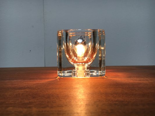 Vintage German Glass TA 14 Cube Table Lamp from Peill & Putzler, 1970s-UAH-1314778