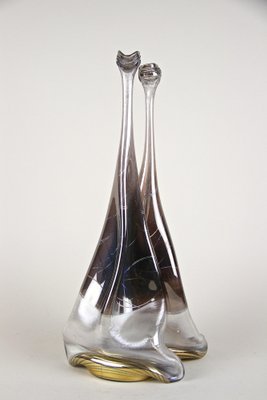 Vintage German Modern Double Glass Vase, 1980-TQA-1322009