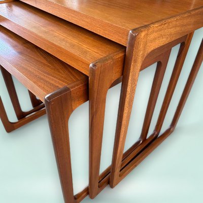 Vintage German Nesting Tables in Wood from Opal Möbel, 1960s, Set of 3-XCC-1812482