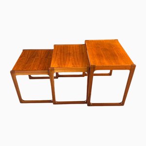 Vintage German Nesting Tables in Wood from Opal Möbel, 1960s, Set of 3-XCC-1812482