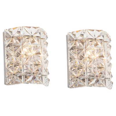 Vintage German Petite Crystal Sconces, 1970s, Set of 2-UGR-1819706