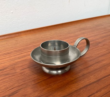 Vintage German Pewter Candleholder from Wall, 1970s-UAH-1377558