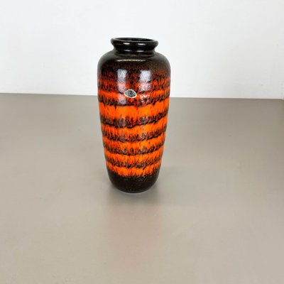 Vintage German Pottery Fat Lava Vase by Ü-Keramik WGP, 1970s-QZ-1088626