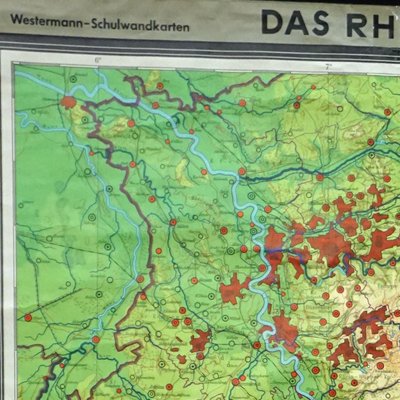 Vintage German Rhineland Map Rollable Wall Chart Poster Print-KJP-1149233