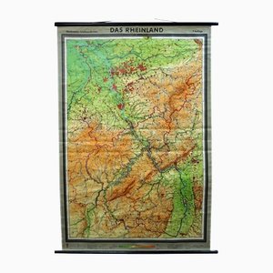 Vintage German Rhineland Map Rollable Wall Chart Poster Print-KJP-1149233