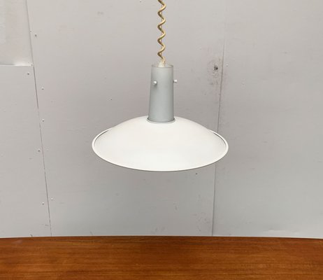 Vintage German Space Age Glass and Metal Pendant Lamp from Glashütte Limburg-UAH-1111134