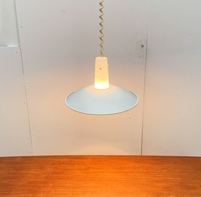 Vintage German Space Age Glass and Metal Pendant Lamp from Glashütte Limburg-UAH-1111134