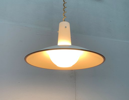 Vintage German Space Age Glass and Metal Pendant Lamp from Glashütte Limburg-UAH-1111134