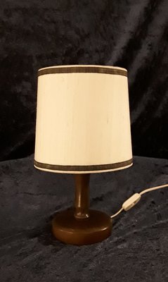 Vintage German Table Lamp in Beech, 1960s-HOI-1770527