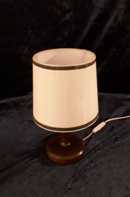 Vintage German Table Lamp in Beech, 1960s-HOI-1770527