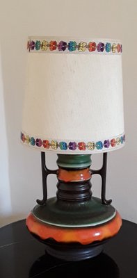 Vintage German Table Lamp with a Ceramic Foot, 1960s-HOI-1383322