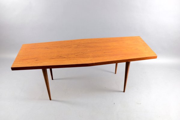 Vintage German Teak Trapezoid Coffee Table, 1960s-CIP-684402