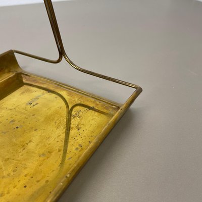 Vintage German Tiki Brass and Bamboo Tray by Grasoli, 1950s-QZ-1814023