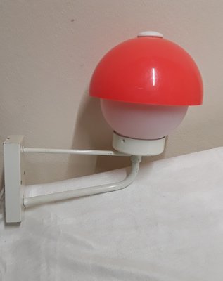 Vintage German Wall Lamp with White Metal Frame from Sölken, 1970s-HOI-1789363