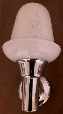 Vintage German Wall Lamps with Chrome-Plated Metal Frame, 1980s, Set of 2-HOI-1420754