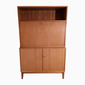 Vintage German Writing Cabinet in Walnut from Wk-Möbel, 1960s-HOI-1705275