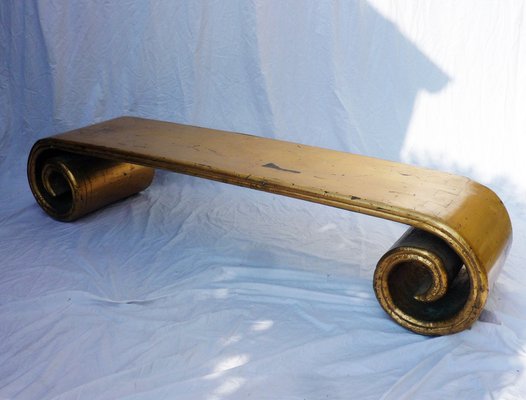 Vintage Gilt Wood Bench-UML-1816021