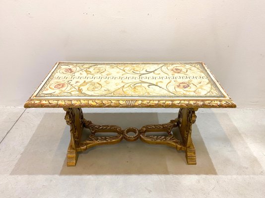 Vintage Giltwood Coffee Table, 1940s-NPC-878787