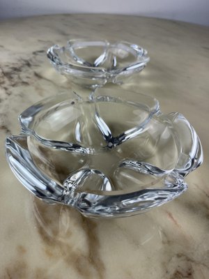 Vintage Glass Ashtrays, Italy, 1980s, Set of 2-YST-1785783