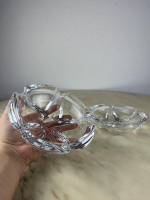 Vintage Glass Ashtrays, Italy, 1980s, Set of 2-YST-1785783