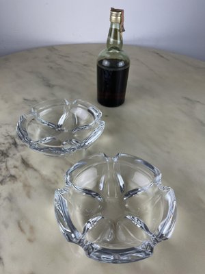 Vintage Glass Ashtrays, Italy, 1980s, Set of 2-YST-1785783