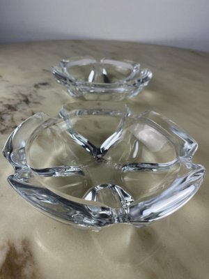 Vintage Glass Ashtrays, Italy, 1980s, Set of 2-YST-1785783